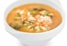 Мисо суп с креветками и рисом